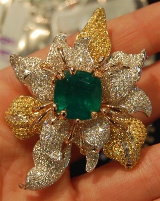 綠寶石胸針 #珠寶首飾# #復(fù)古飾品# #綠寶石#