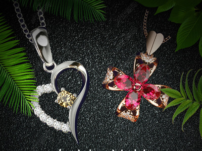 春季時尚珠寶首飾手機海報